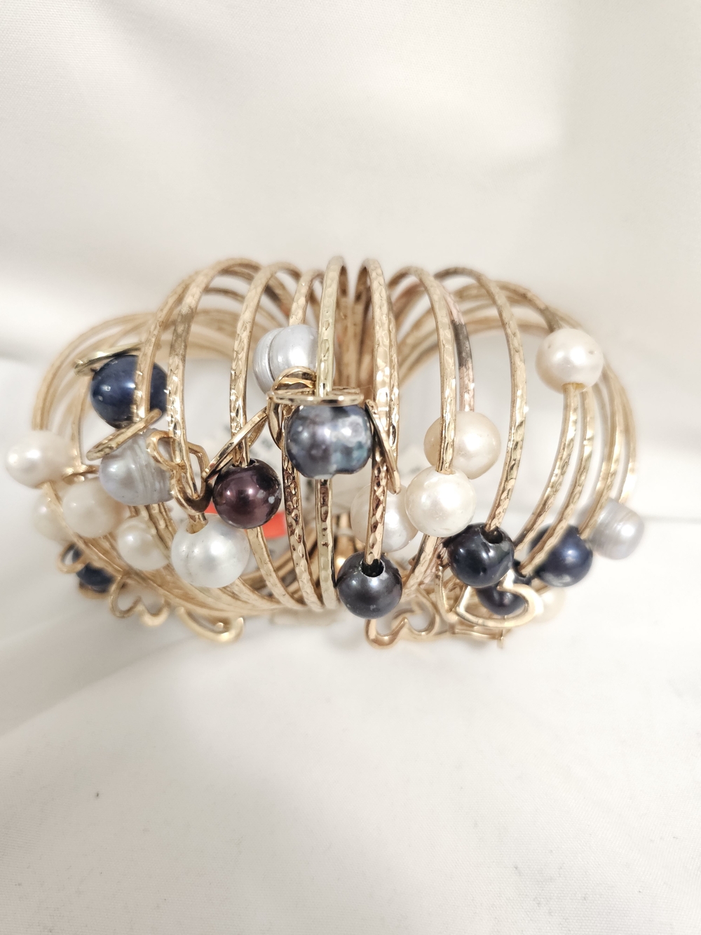 Freshwater Pearl Gold Tone Bracelet Set Of 24